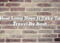 How Long Does It Take To Travel By Boat