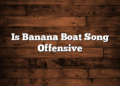Is Banana Boat Song Offensive